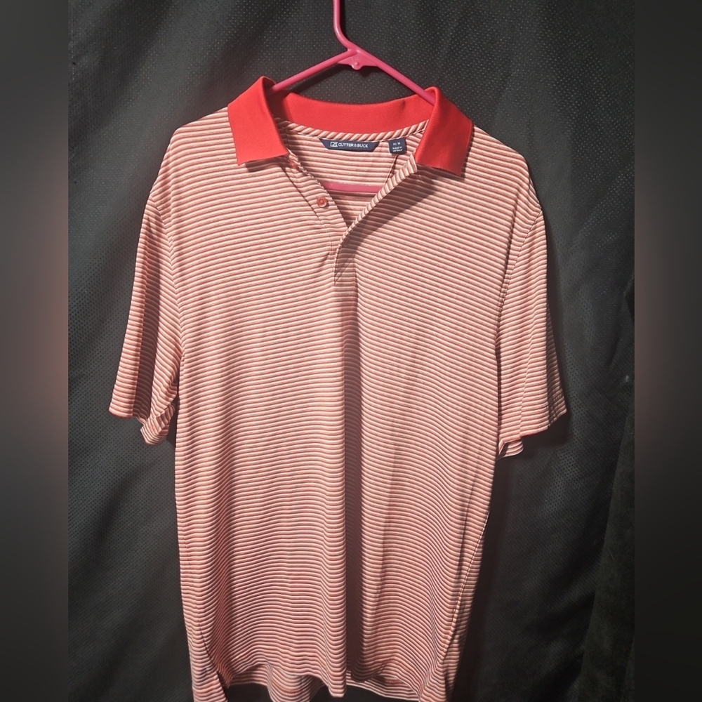 New Cutter & Buck US Open Pebble Beach Stripe‎ Stretch Polo